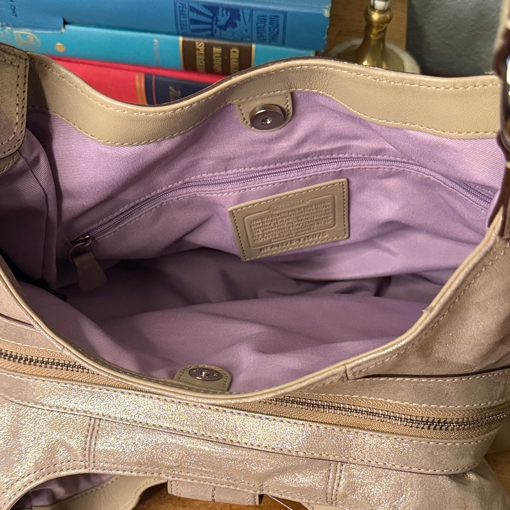 Coach Lynn SoHo Buckle Metallic Leather Shoulder Bag with Wallet - Picture 15 of 15